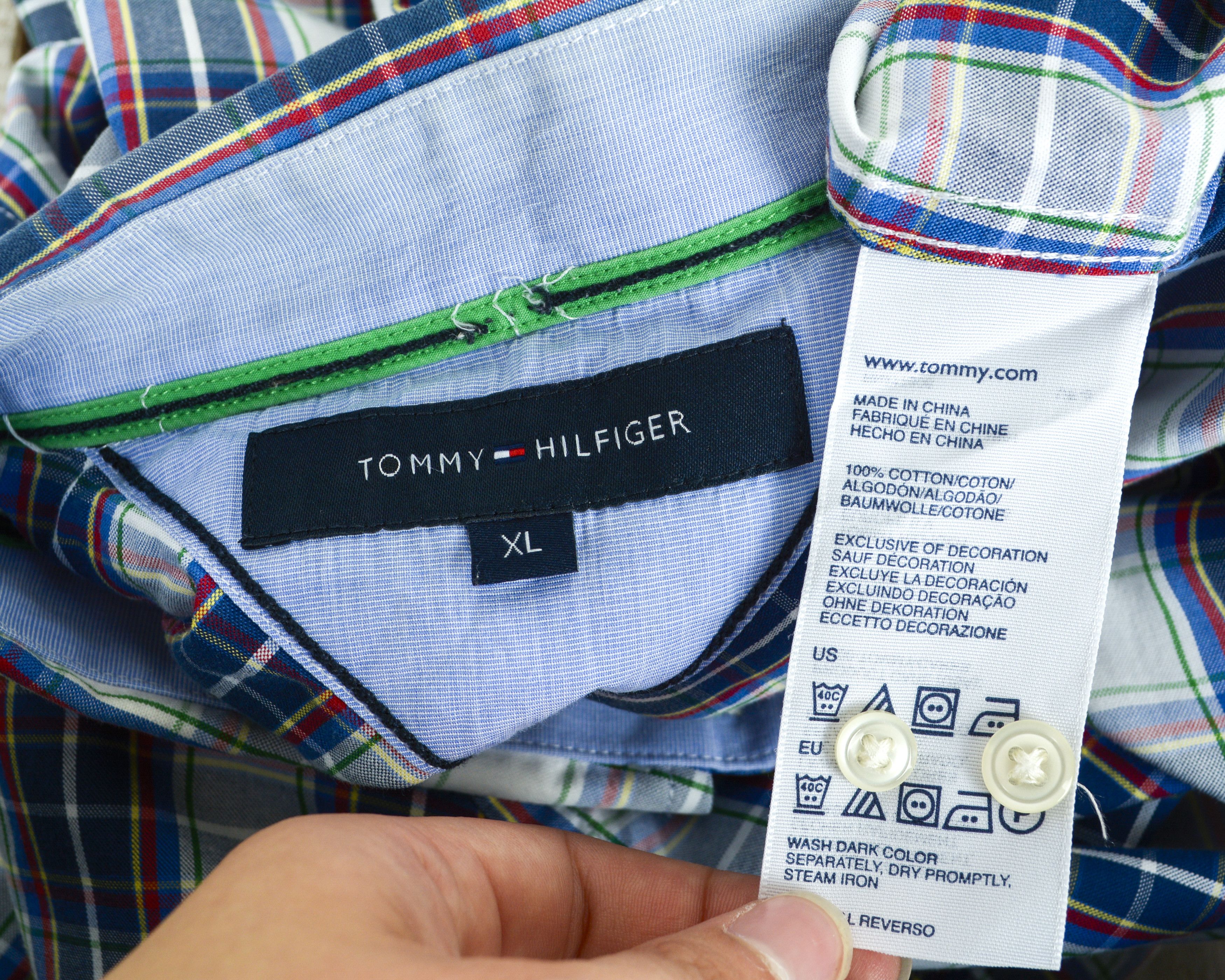Tommy Hilfiger TOMMY HILFIGER XL Casual Shirt Check Plaid Long Sleeved Size US XL / EU 56 / 4 - 8 Thumbnail