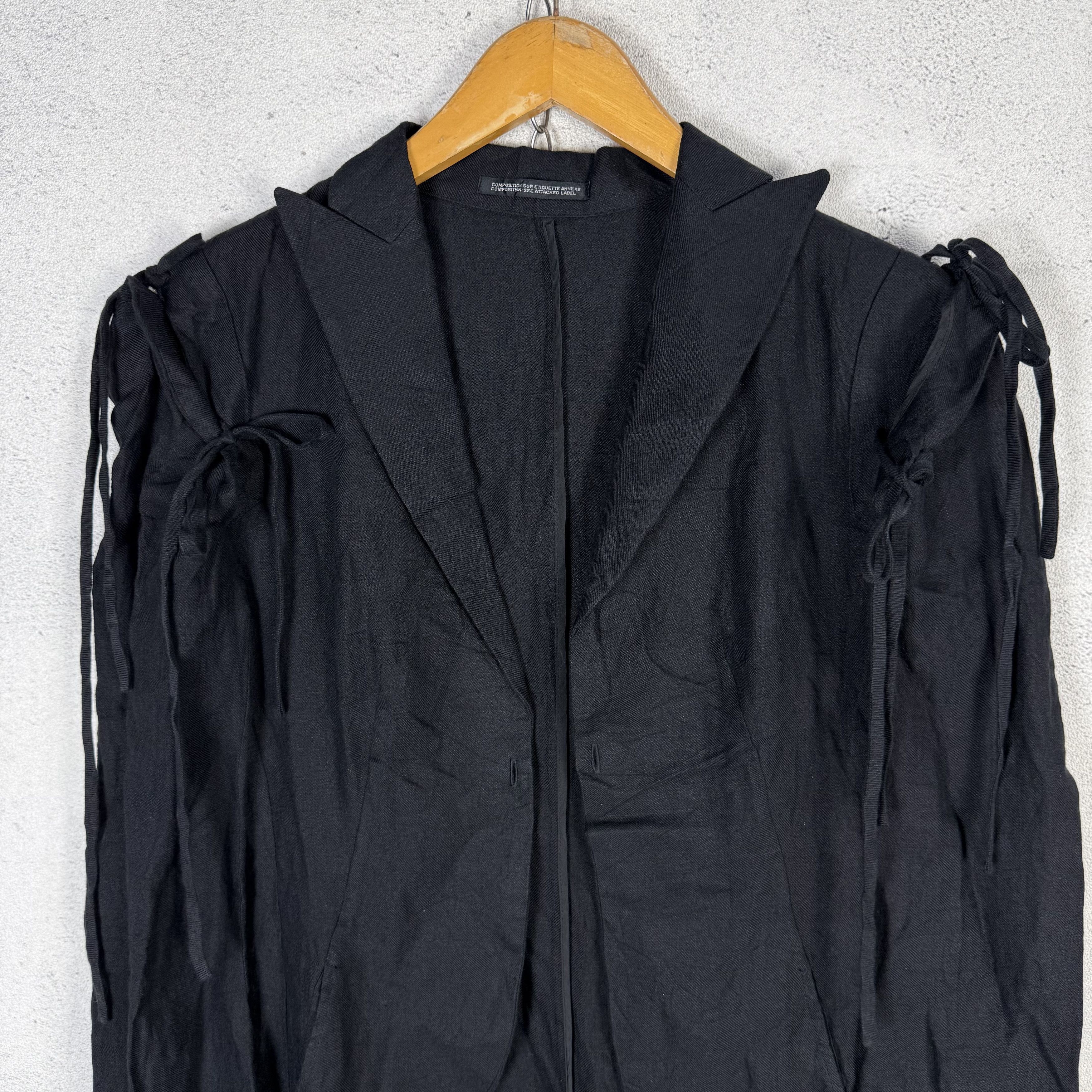Yohji Yamamoto NOIR Yohji Yamamoto Black Blazer Outer Shirt Size S / US 4 / IT 40 - 5 Thumbnail