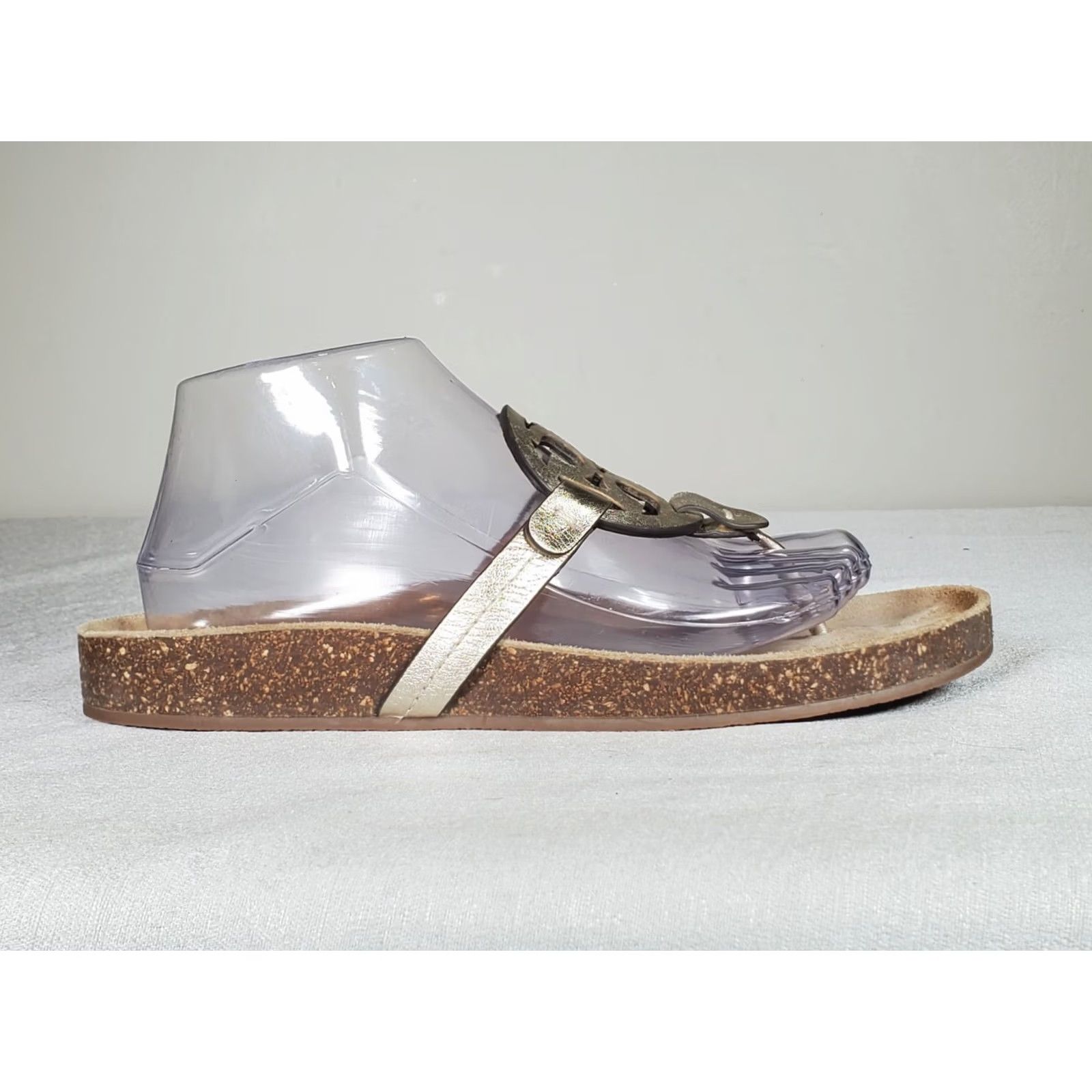 Tory Burch Tory Burch Thong Womens Spark Gold Miller Cloud Sandals Natural Metallic Cork Women Size US 10 / IT 40 - 3 Thumbnail