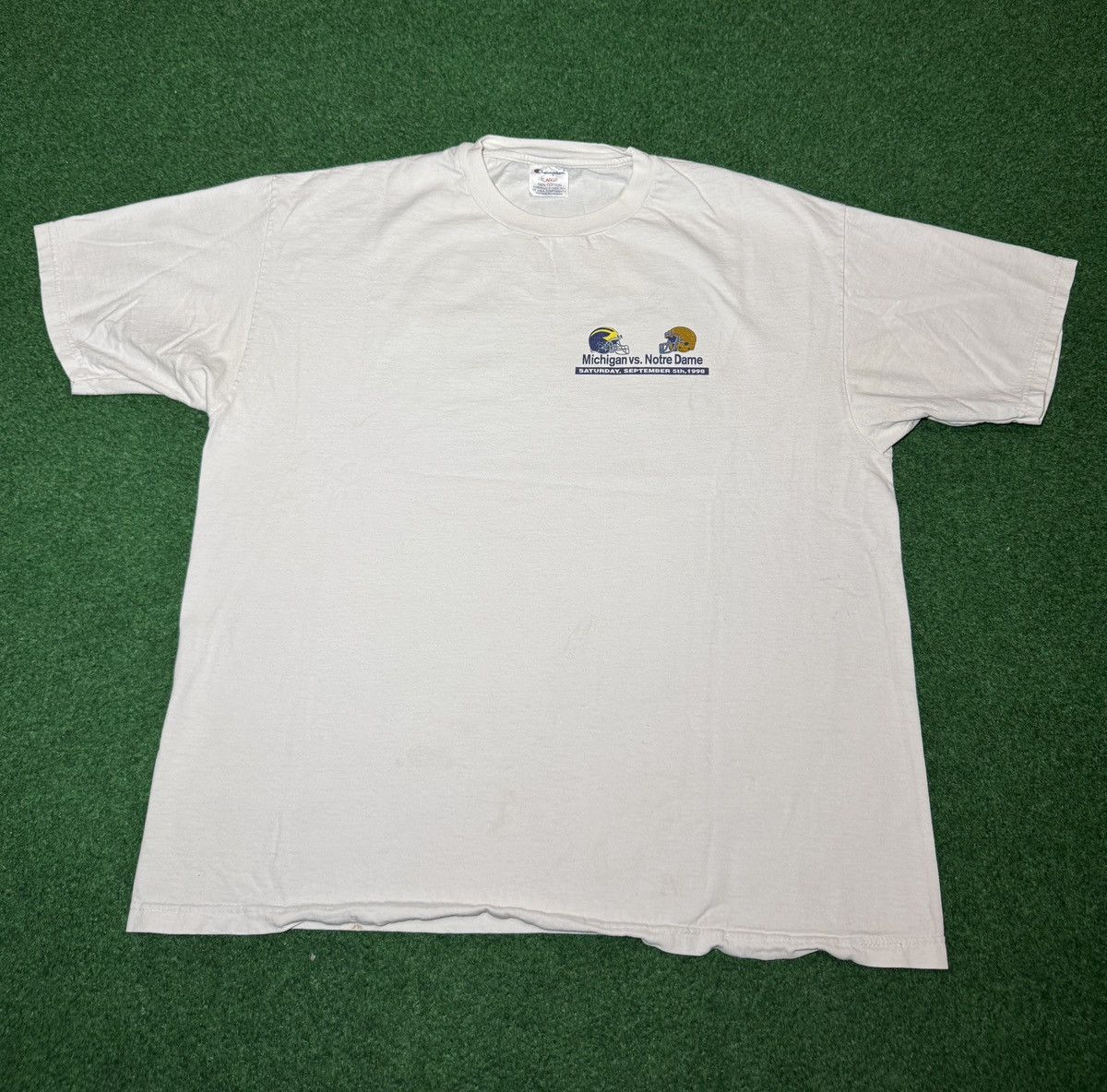 Champion Notre Dame Irish Football 90s College Football XLT Shirt Size US XL / EU 56 / 4 - 3 Thumbnail