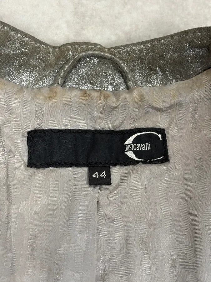 Just Cavalli FW2010 Cavalli Faded Grey Studded Leather Jacket Size M / US 6-8 / IT 42-44 - 10 Thumbnail