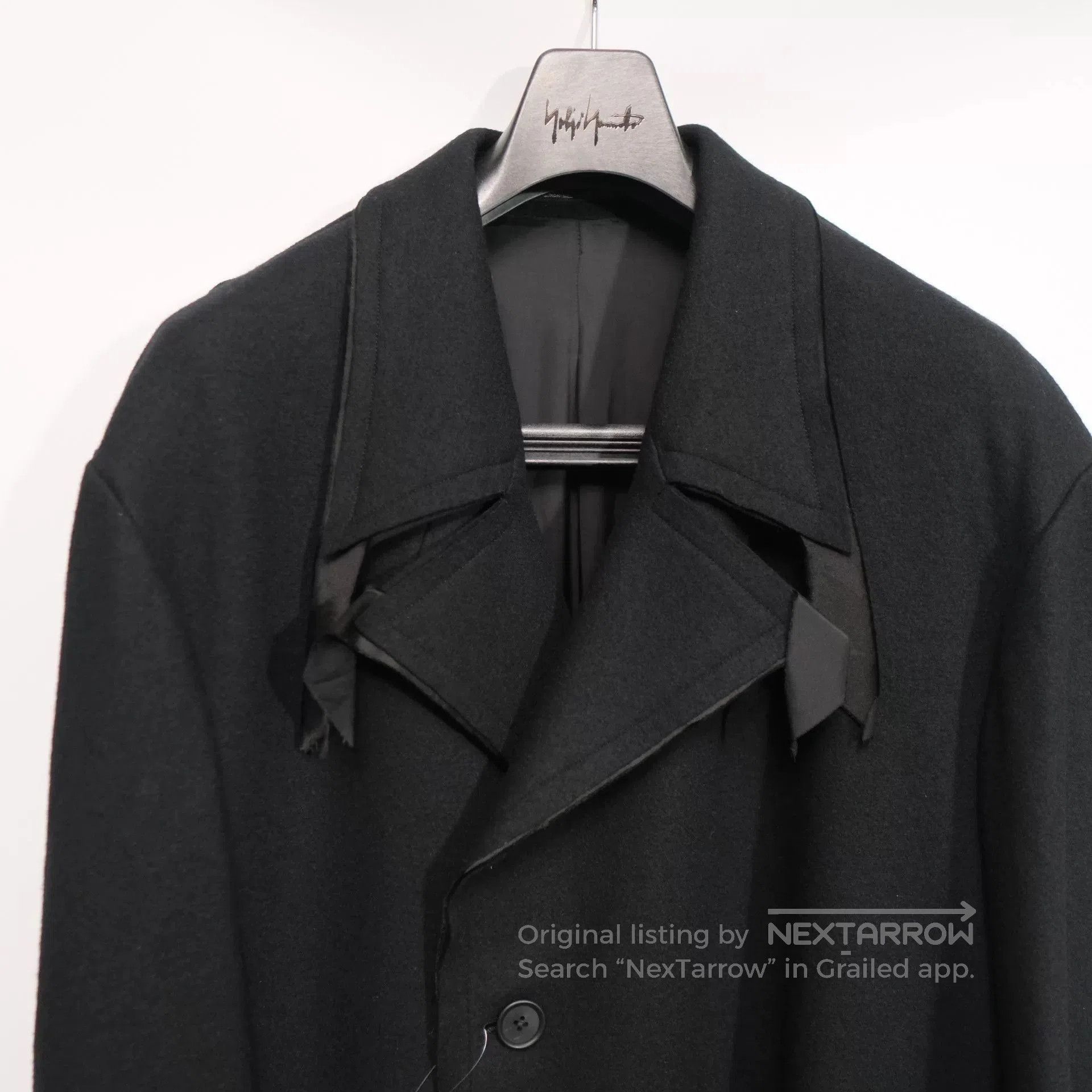 Yohji Yamamoto Unique Black Yohji Yamamoto Coat. Size L / US 10 / IT 46 - 3 Thumbnail