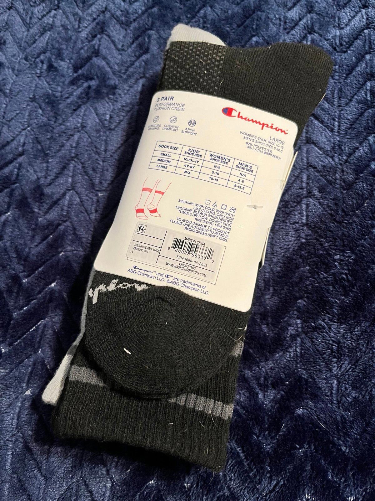 Champion Champion Performance Cushion 3 Pr Socks (White, Black, Grey) Size ONE SIZE - 2 Thumbnail