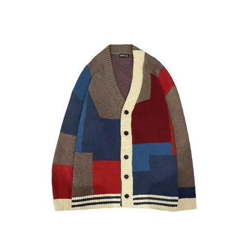 VIBE Patchwork Long Sleeve Cardigan Sweater Size US M / EU 48-50 / 2 - 4 Thumbnail