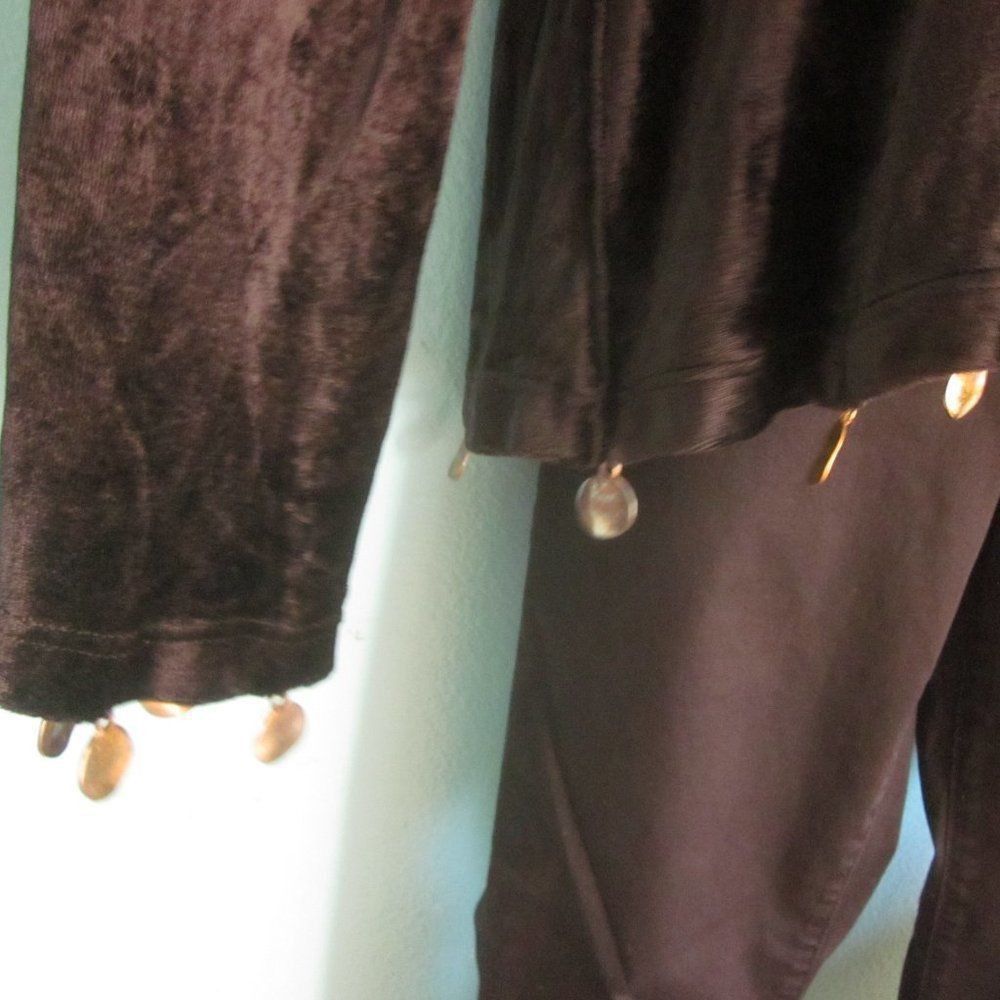 Sonia Rykiel Sonia Rykiel Black Velvet Pullover w/ Medallions L Size L / US 10 / IT 46 - 3 Thumbnail