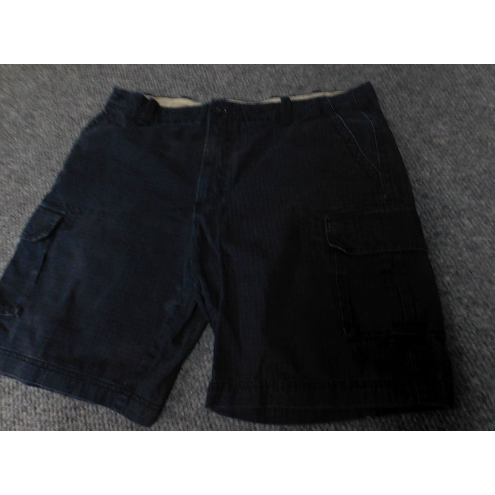 Izod IZOD Mens Cargo Shorts 40 Blue Flat Front Zip Cargo Casual Cotton KnIT Logo Breathable Regular Men’s 40 Size US 40 / EU 56 - 3 Thumbnail