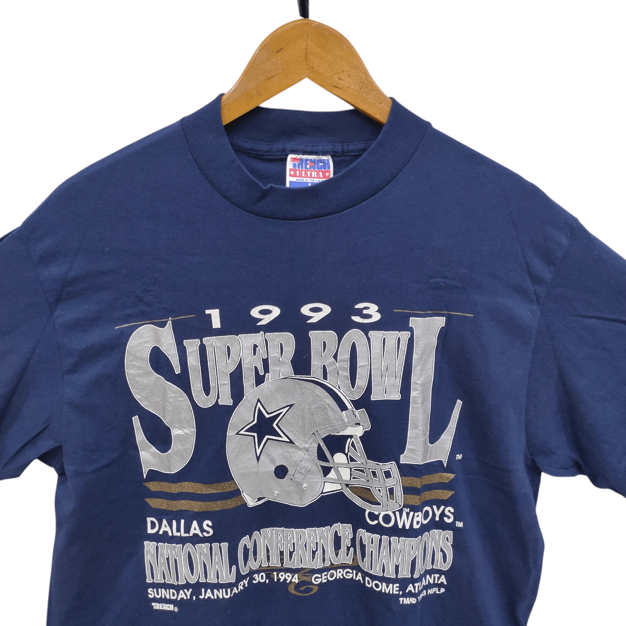 NFL × Vintage 90s Dallas Cowboys 993 NFLP Vintage Trench Ultra Tee NFL Size US L / EU 52-54 / 3 - 3 Thumbnail