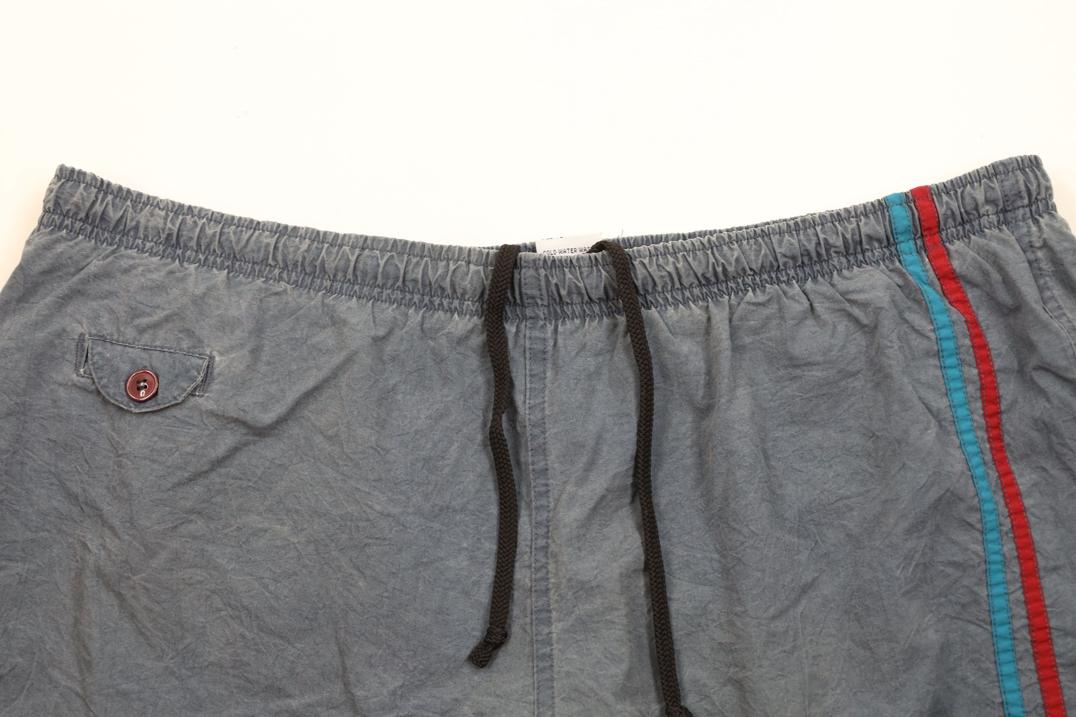 Gotcha Vintage 90s Gotcha Surfing Spell Striped Lined Shorts Trunks Size US 34 / EU 50 - 2 Thumbnail