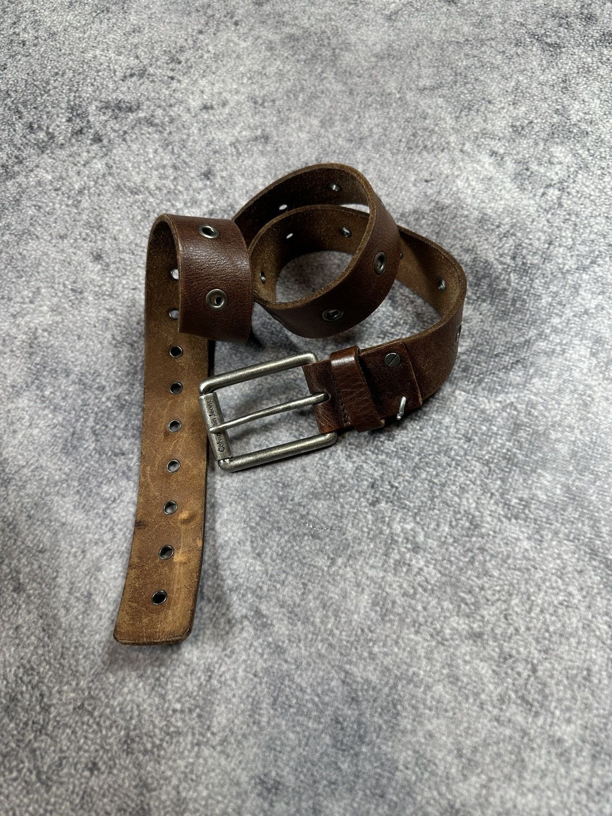 Calvin Klein Y2K Calvin Klein CK Logo Belts Full Hole Hype Streetwear Alt Size ONE SIZE - 1 Thumbnail
