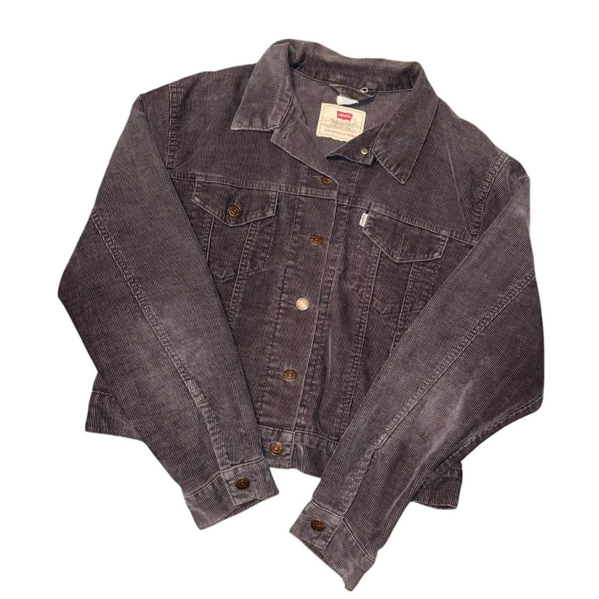 Levi's VINTAGE Levi’s Corduroy Trucker Jacket Coat Gray Charcoal MD Size US M / EU 48-50 / 2 - 4 Thumbnail