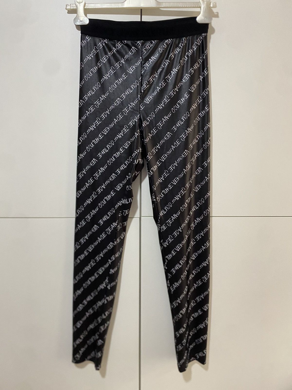 Versace Jeans Couture Leggings Versace Jeans Couture in tessuto stretch logato 44 Size 30" / US 8 / IT 44 - 1 Thumbnail