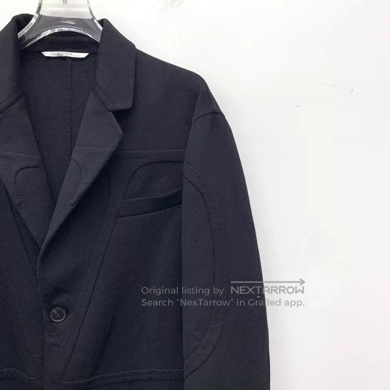 Valentino Valentino Black sheep wool lapel single-breasted long-slee Size M / US 6-8 / IT 42-44 - 3 Thumbnail