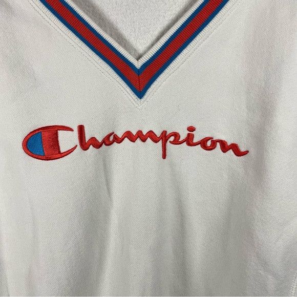 Champion × Urban Outfitters × Vintage Champion Vintage UO Exclusive Fleece V-Neck Sweatshirt Size S / US 4 / IT 40 - 5 Thumbnail