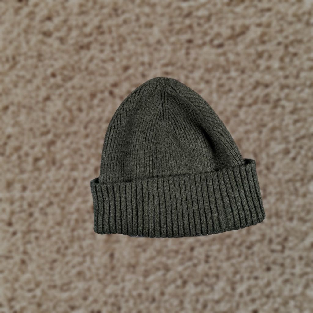 Vintage Time And Tru Beanie Toque Womens One Size Green Ribbed Knit Polyester Blend Ski Hat/Cap Size ONE SIZE - 1 Thumbnail