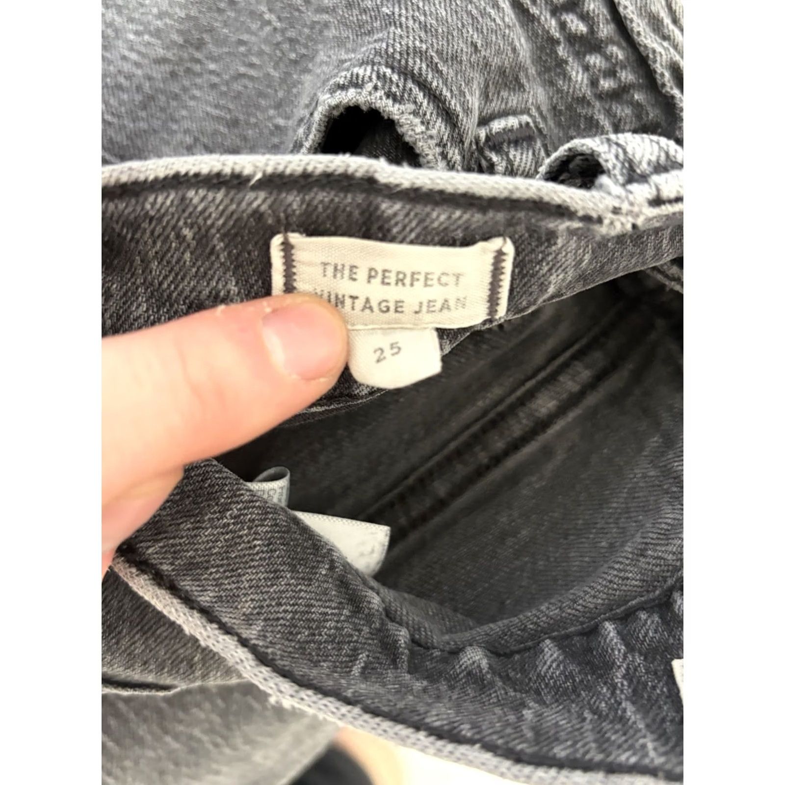 Madewell VINTAGE Madewell The Perfect Vintage Straight Jean Womens Gray High Rise Denim sz 25 Size 42" / US 20 - 7 Thumbnail