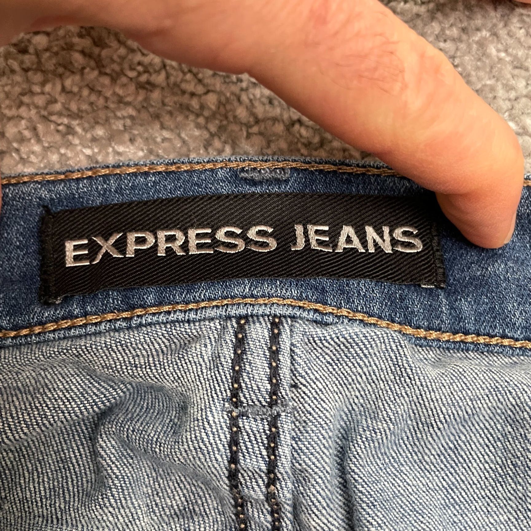 Express VINTAGE: No. Express Spotted Denim Ankle Jegging Women’s Sz 4 Blue High-Rise Jeans 28x27.5 Size 27" / US 4 / IT 40 - 7 Thumbnail