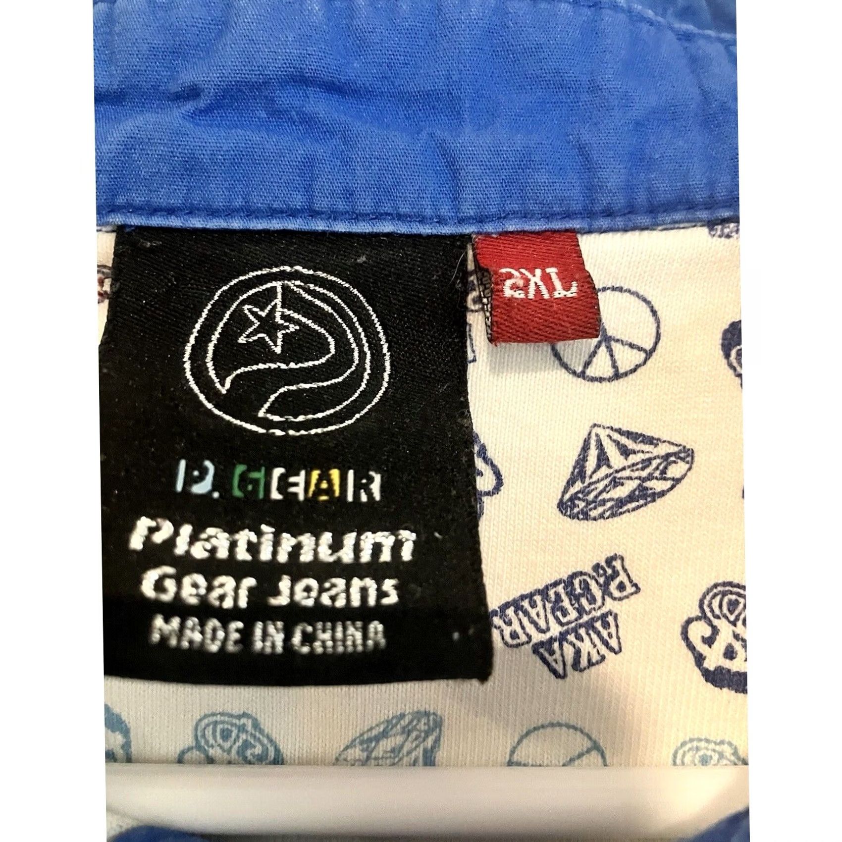 Vintage Vintage P Gear Platinum Graphic Polo Shirt Y2K Streetwear $ AOP Mens 2XL Size US XXL / EU 58 / 5 - 4 Thumbnail