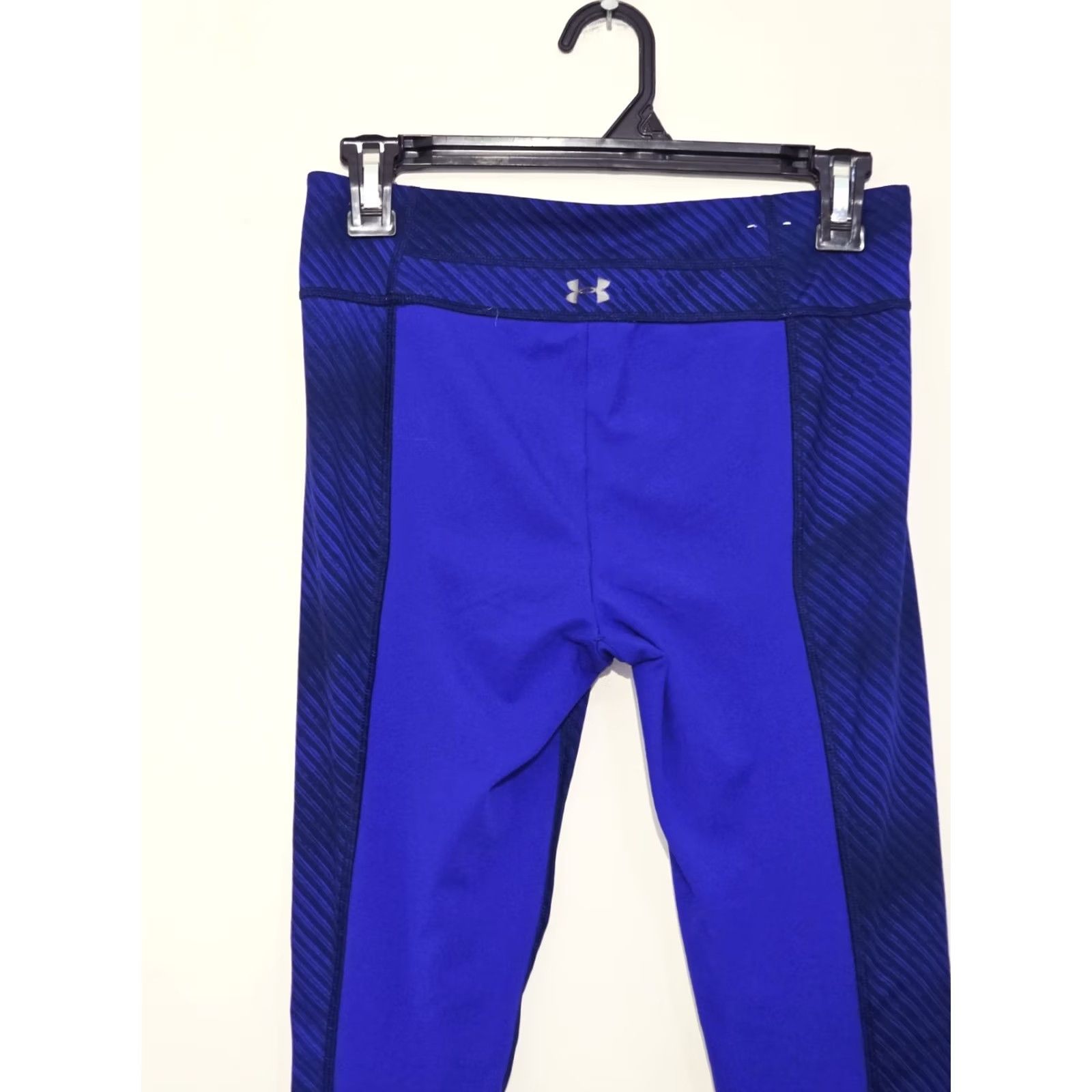 Under Armour Under Armour Womens Leggings Blue Stripe Size S Ankle Activewear Stretch Polyester Pull On Size 28" / US 6 / IT 42 - 3 Thumbnail