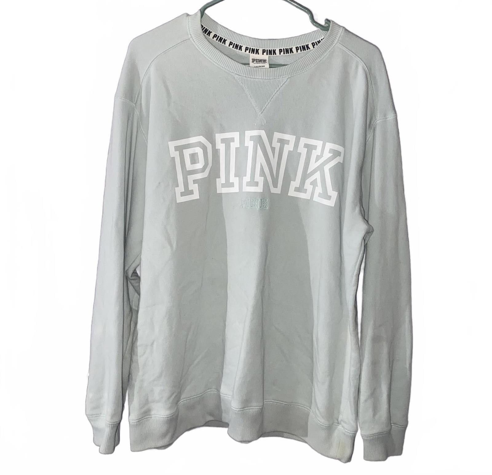 Pink Victoria’s Secret PINK Crewneck Sweatshirt L Sage Green Size L / US 10 / IT 46 - 1 Thumbnail