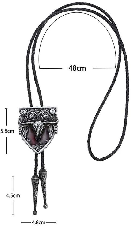 Cowboy Equipment × Vintage Amrican Red long horn bull head Bolo tie Size ONE SIZE - 5 Thumbnail