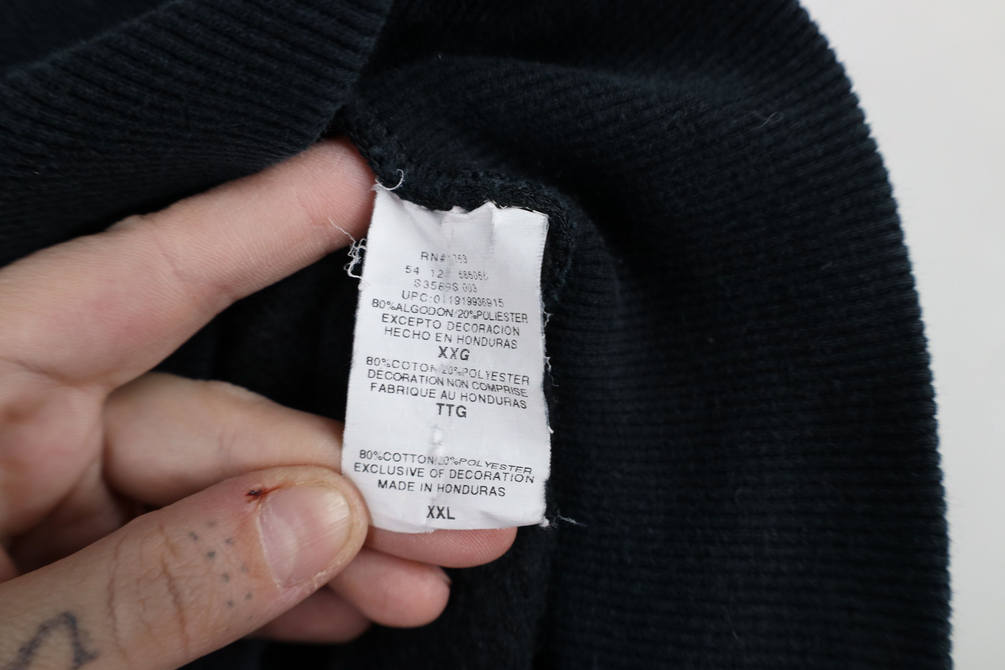 Champion × Vintage Vintage Champion Faded Monochrome Crewneck Sweatshirt Black Size US XXL / EU 58 / 5 - 8 Thumbnail