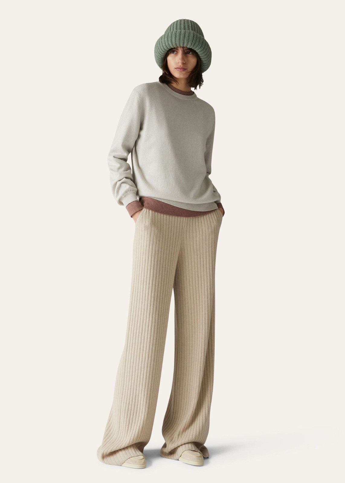 Loro Piana o1srvl11e0824 ICA Cashmere Crewneck Sweater in Light Grey Size XL / US 12-14 / IT 48-50 - 3 Thumbnail