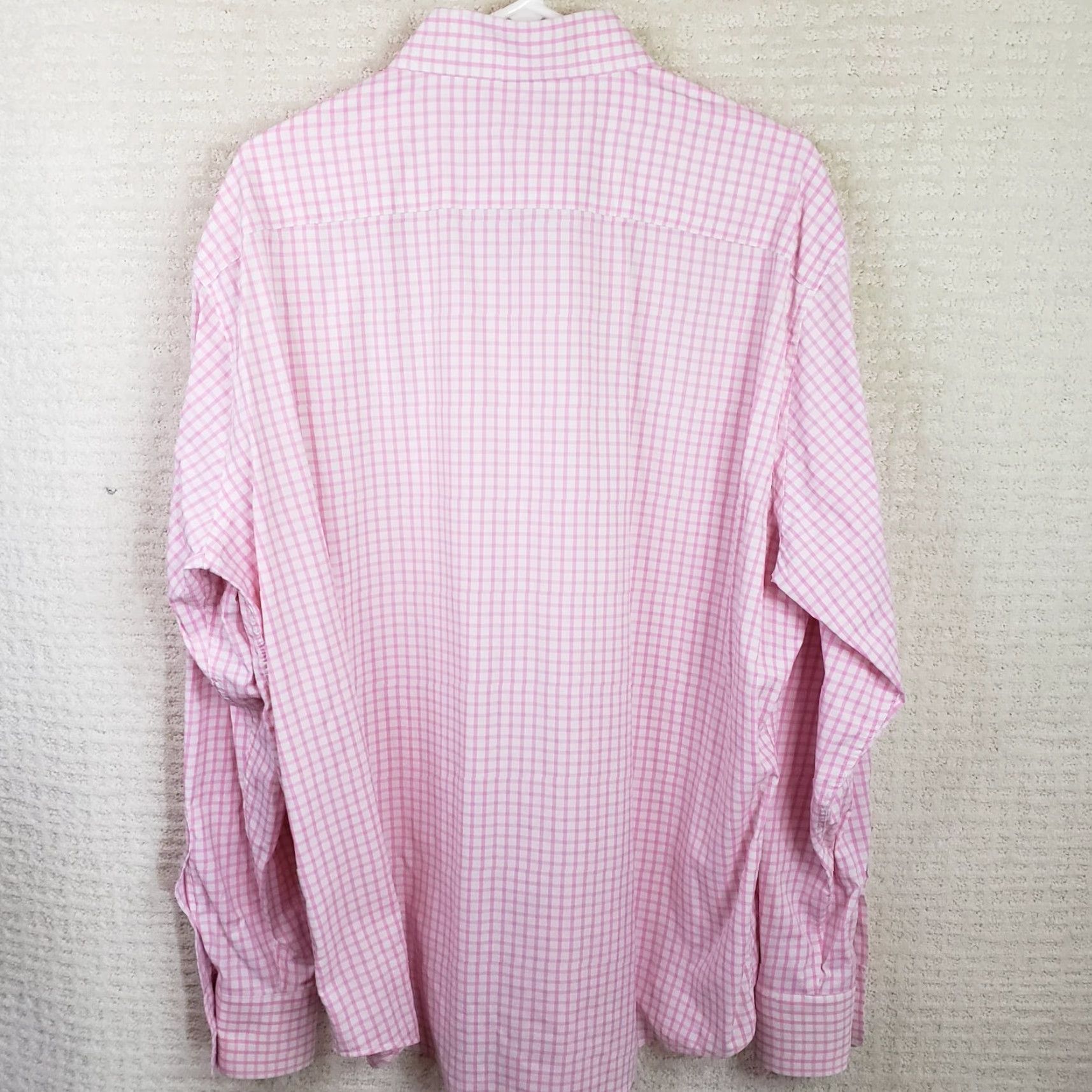 Peter Millar VINTAGE? No. Peter Millar Summer Comfort Pink Check Shirt XL Mens Long Sleeve Button-Up Dress Shirt Size 46R - 7 Thumbnail