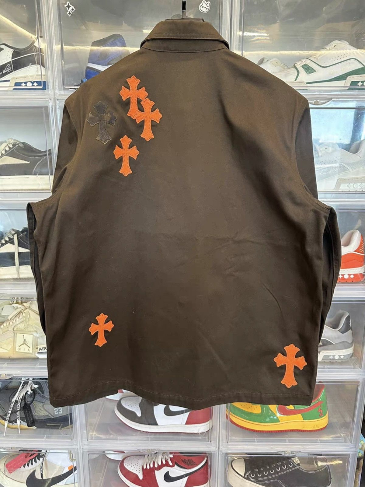Chrome Hearts Chrome hearts work dog leather cross patch shirt jacket Size US XL / EU 56 / 4 - 2 Thumbnail