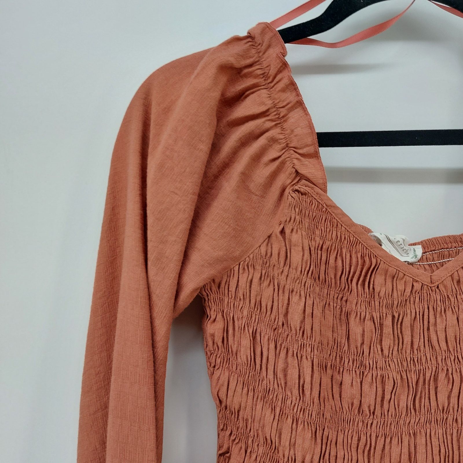 Other Y2K Loveriche Women's Smocked Crop Top Long Sleeve Sz S Size S / US 4 / IT 40 - 6 Thumbnail