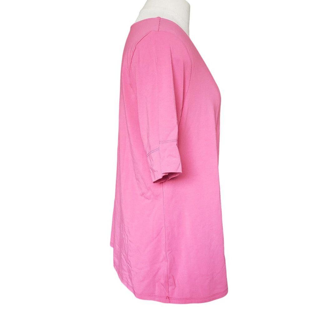 Chicos CT1522 Chico's Persimmon "The Ultimate Tee" Size L Size L / US 10 / IT 46 - 2 Thumbnail