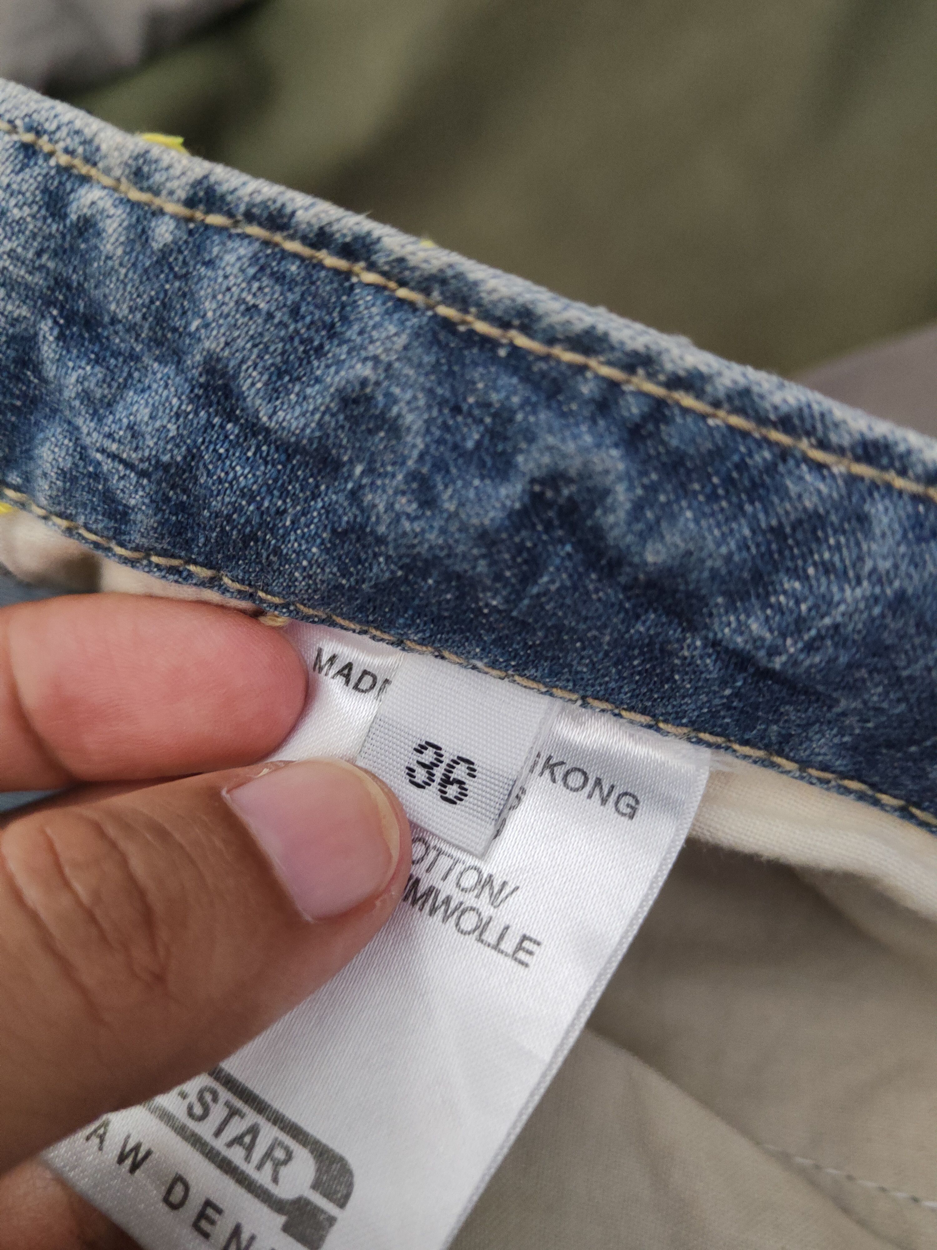 G-Star DL G Star Raw Blue Distressed Ripped denim Jeans #1321 Size US 35 - 16 Thumbnail