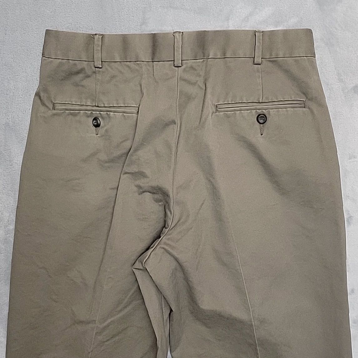 Vintage VINTAGE Axist Pants Men 32x30 Green Pleated Cuffed Twill Classic Preppy Chino Y2K Retro Size US 32 / EU 48 - 7 Thumbnail