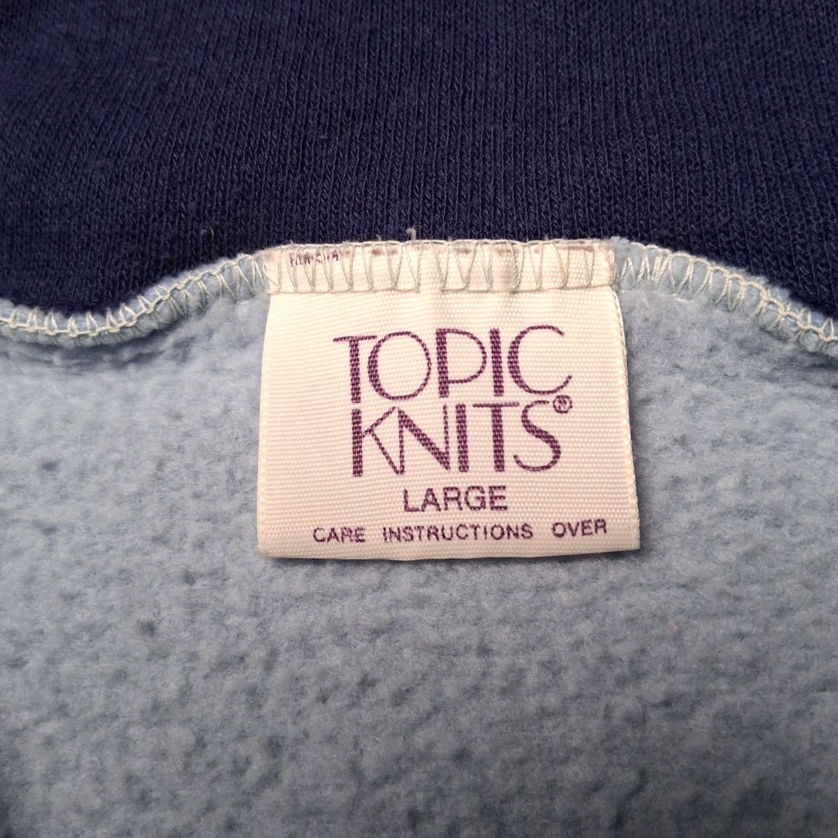 Vintage VINTAGE Topic Knits Hooded Sweatshirt Women L Blue Retro Sport Hoodie Knit Full Zip Pockets Made in USA Mens? Women? Size L / US 10 / IT 46 - 7 Thumbnail