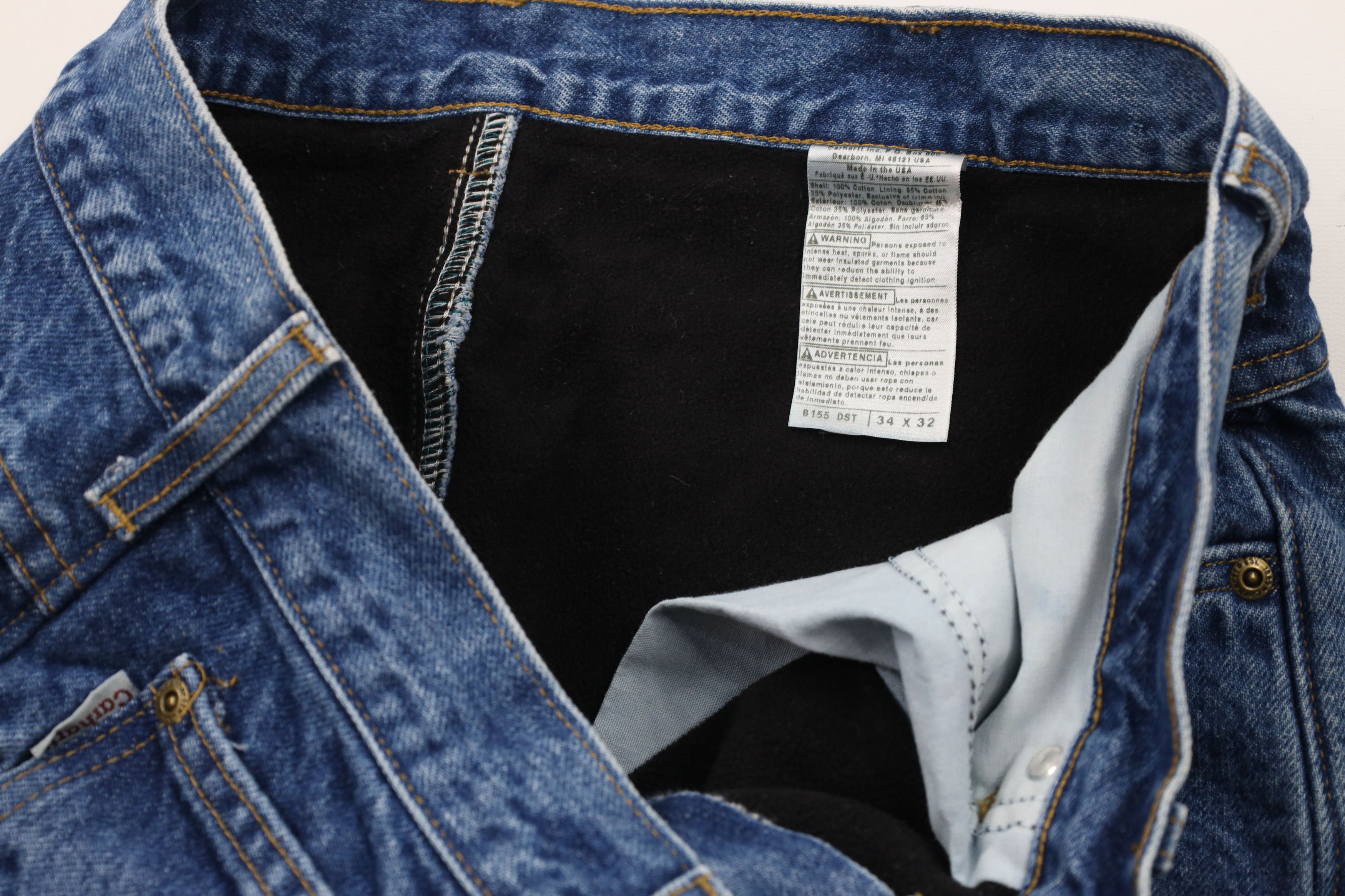 Carhartt × Vintage Vintage Carhartt Out Heavyweight Fleece Lined Jeans USA Size US 34 / EU 50 - 9 Thumbnail
