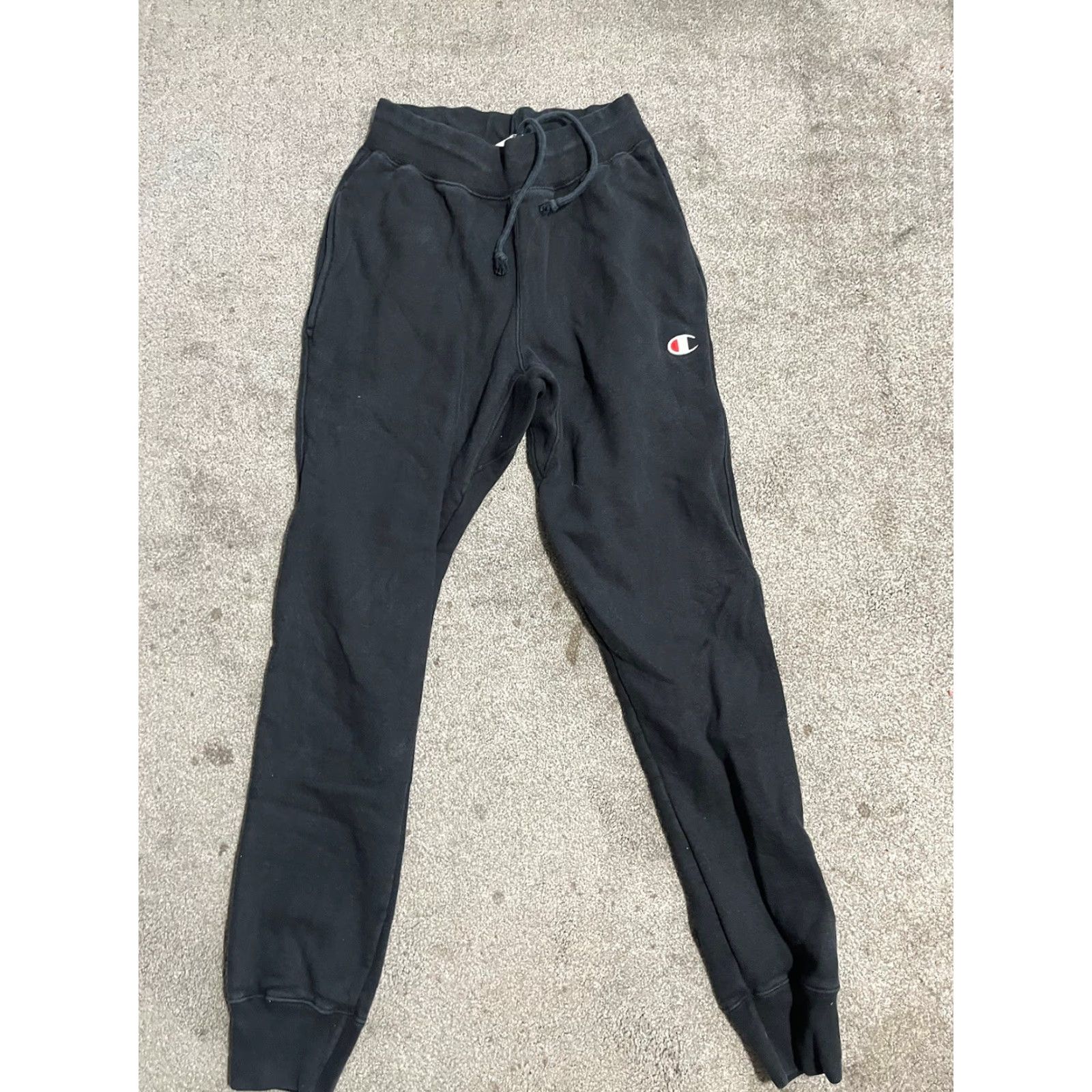 Champion Champion Sweatpants Men’s S Reverse Weave Pocket Logo Black Cotton Solid Size US 29 - 2 Thumbnail