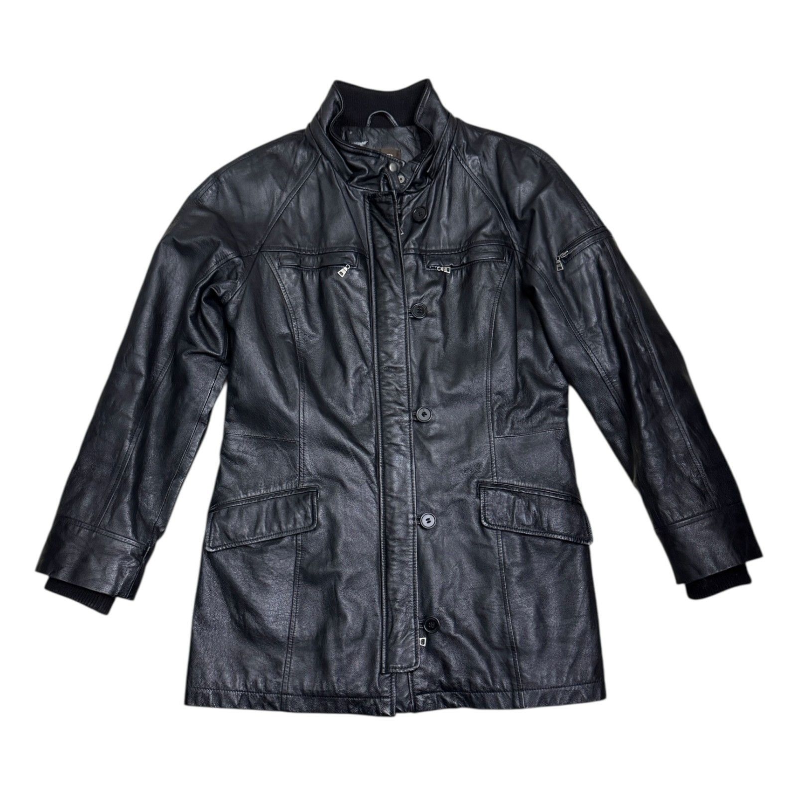 Danier DANIER GENUINE LEATHER Luxury Designer Leather Coat Small Size S / US 4 / IT 40 - 2 Thumbnail