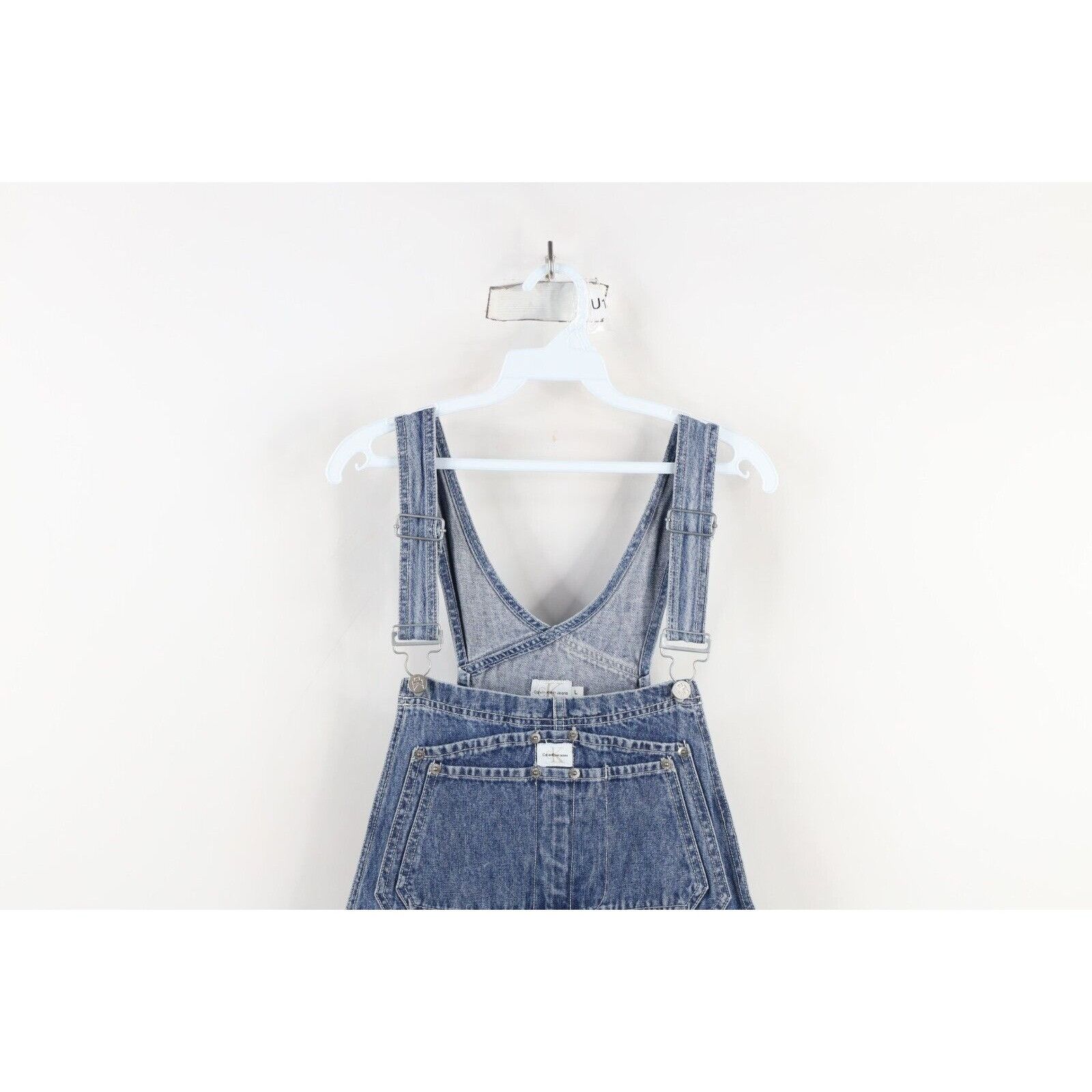 Calvin Klein × Vintage Vintage 90s Calvin Klein Faded Spell Out Wide Leg Overalls Size US 36 / EU 52 - 2 Thumbnail