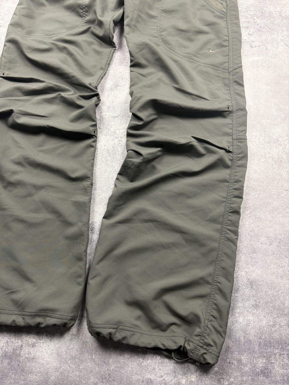 Nike NIKE Vintage Navy Green Baggy Pants onDrawstrings Streetwear Size 32" / US 10 / IT 46 - 3 Thumbnail