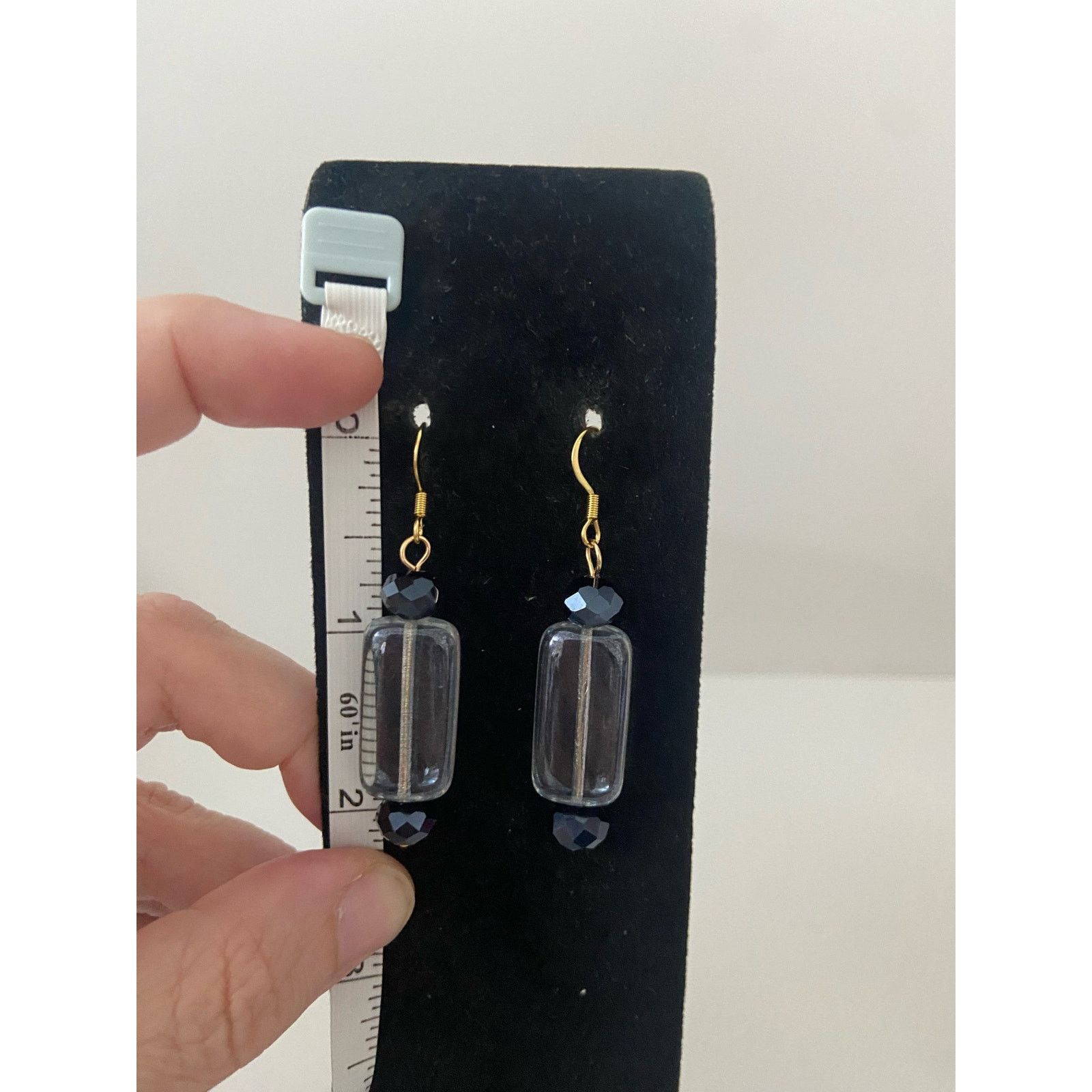 Other gray and navy glass bead earrings Size ONE SIZE - 3 Thumbnail