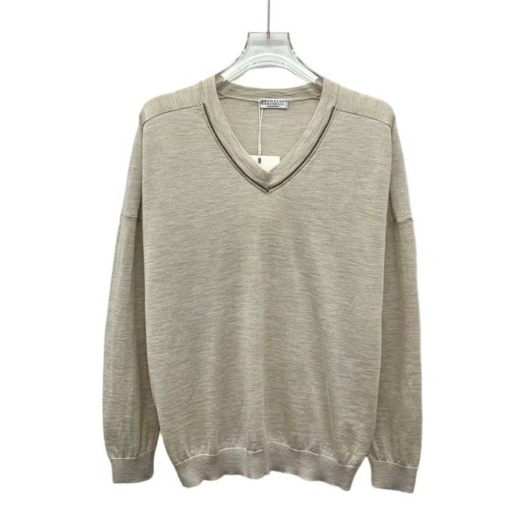 Brunello Cucinelli Brunello Cucinelli V-neck Cashmere Sweater Size S / US 4 / IT 40 - 1 Thumbnail