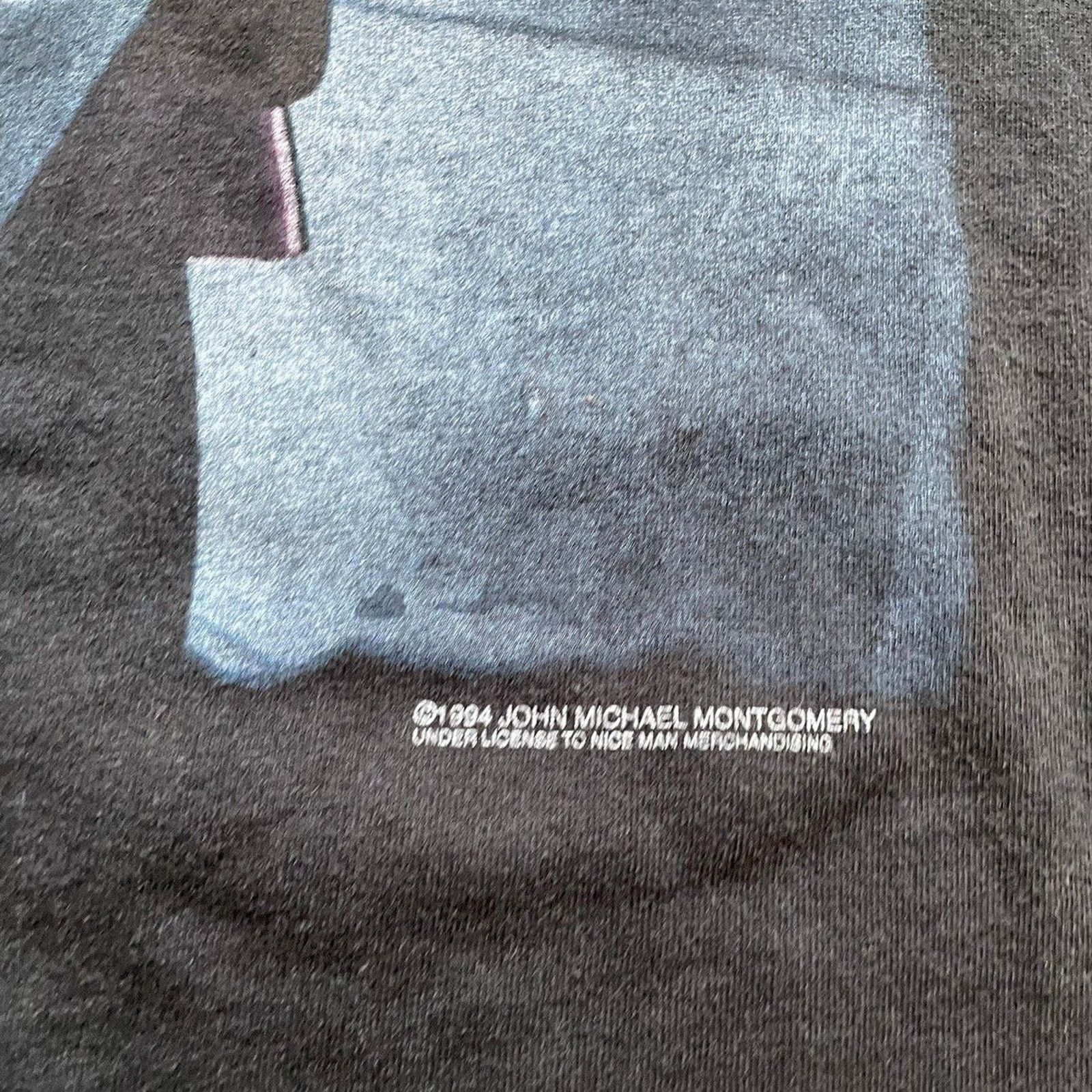 Band Tees Vintage 90s John Michael Montgomery Tour T Shirt XL Faded Size US XL / EU 56 / 4 - 7 Thumbnail