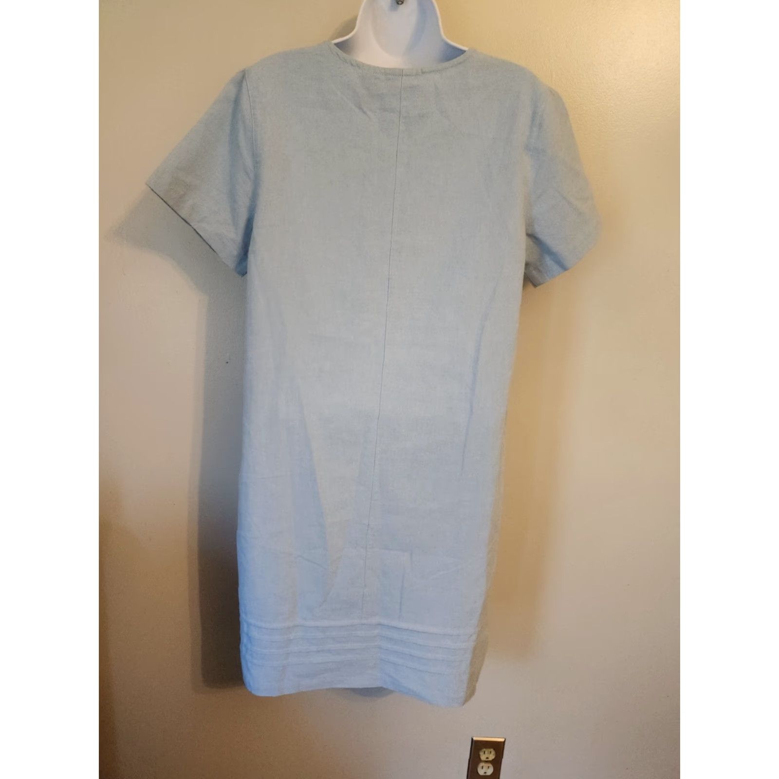 Vintage VINTAGE Jane Ashley Light Blue Boat Embroidered Shift Dress Petite M Blue 1990s Womens Size M / US 6-8 / IT 42-44 - 5 Thumbnail