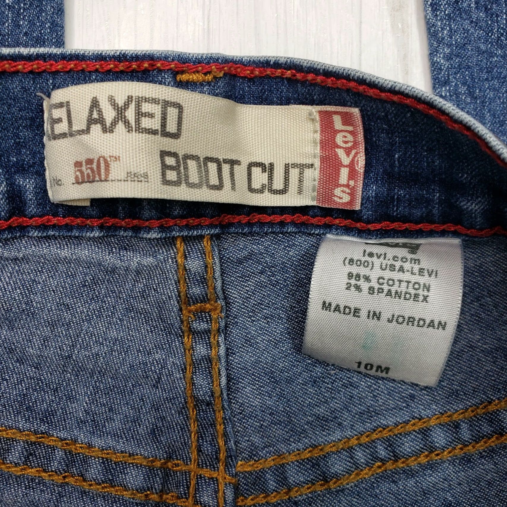 Denime Levis Relaxed Boot Cut Denim Jeans 10M Women Regular 550 Blue Cotton Blend Inseam 31 in Size 10M Size 32" / US 10 / IT 46 - 8 Thumbnail