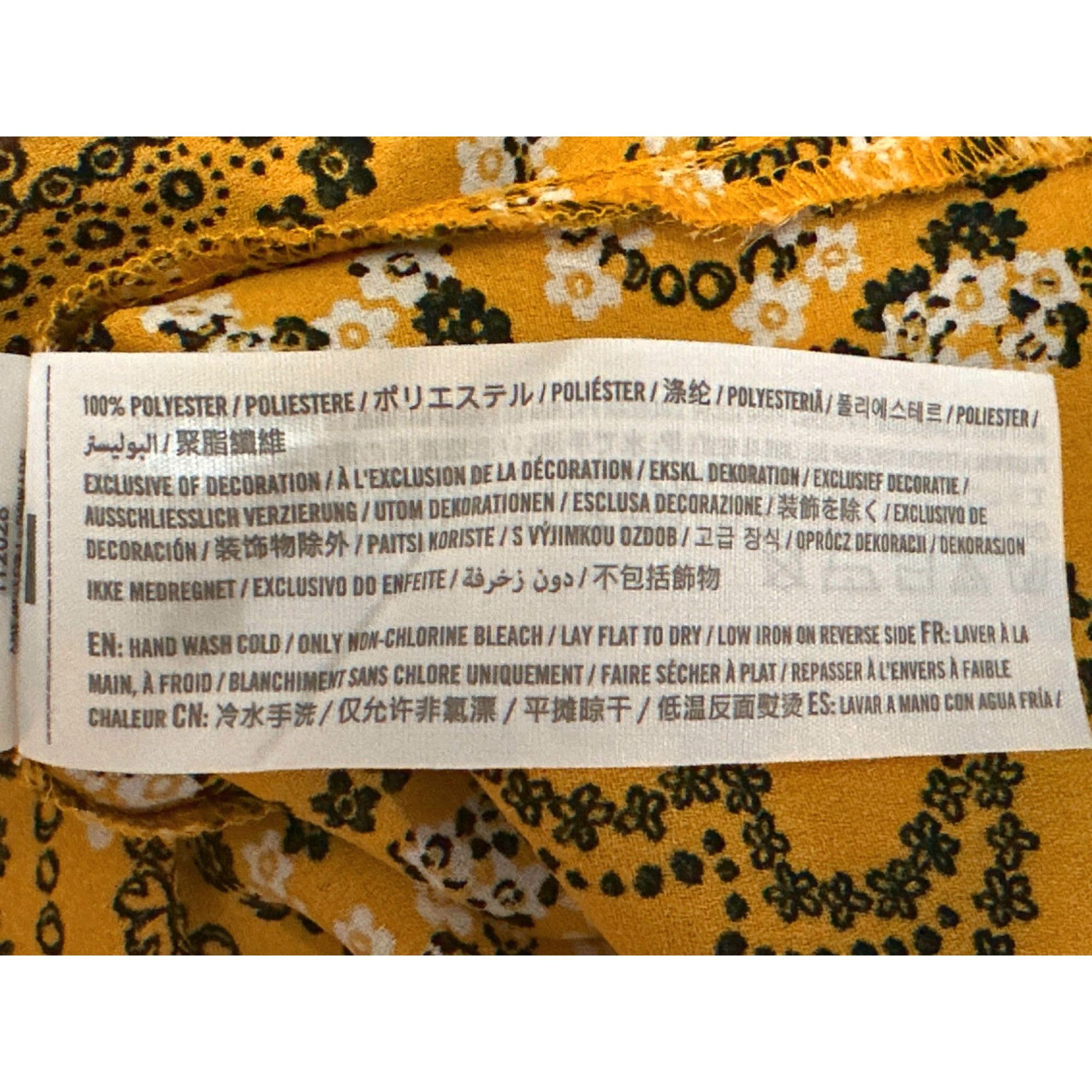 Abercrombie & Fitch Abercrombie Fitch XS Mustard Paisley Floral Long Sleeve Ruff Size XS / US 0-2 / IT 36-38 - 12 Thumbnail