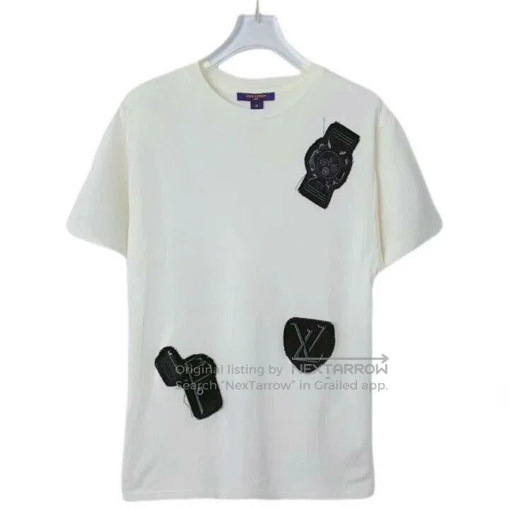Louis Vuitton Louis Vuitton White Embroidered Cotton T. Size US M / EU 48-50 / 2 - 1 Thumbnail