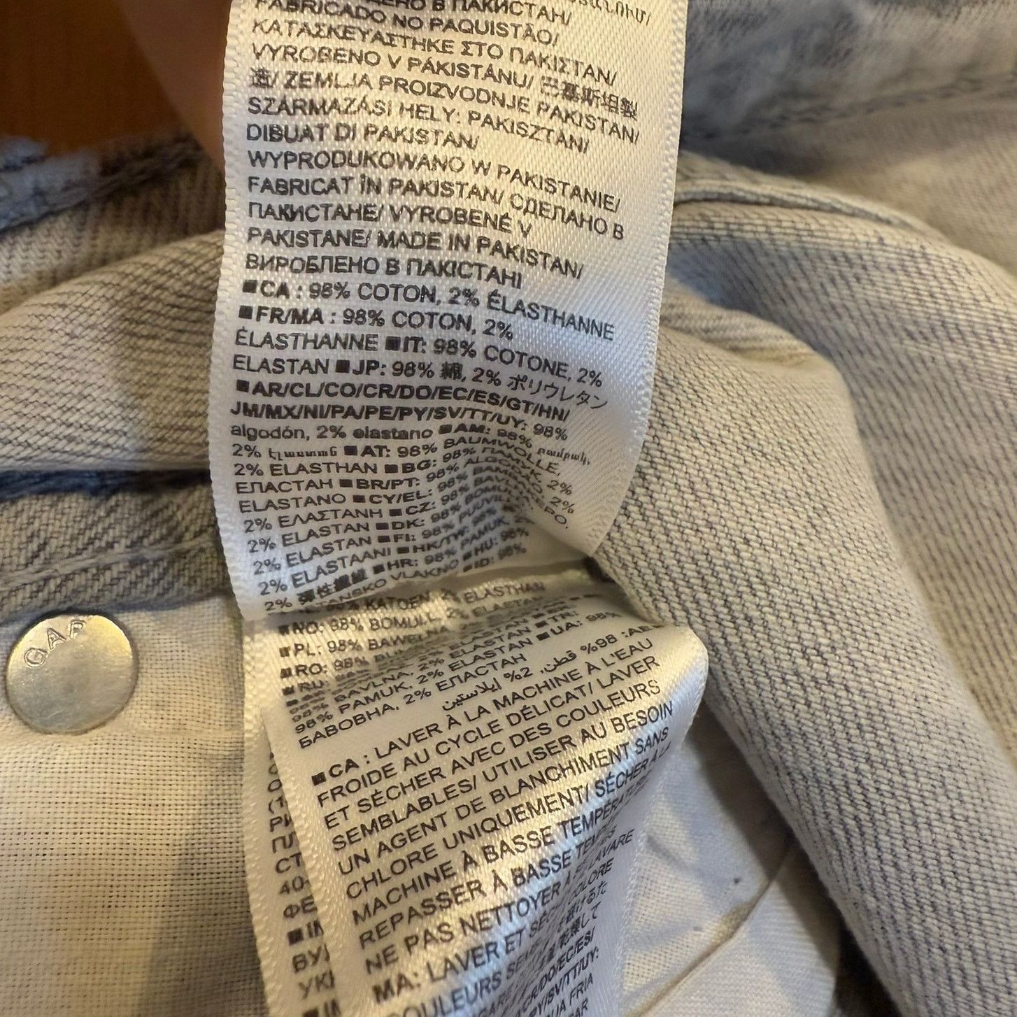 Gap Gap High Rise Vintage Slim 6/28 Gray Distressed Size 28" / US 6 / IT 42 - 5 Thumbnail