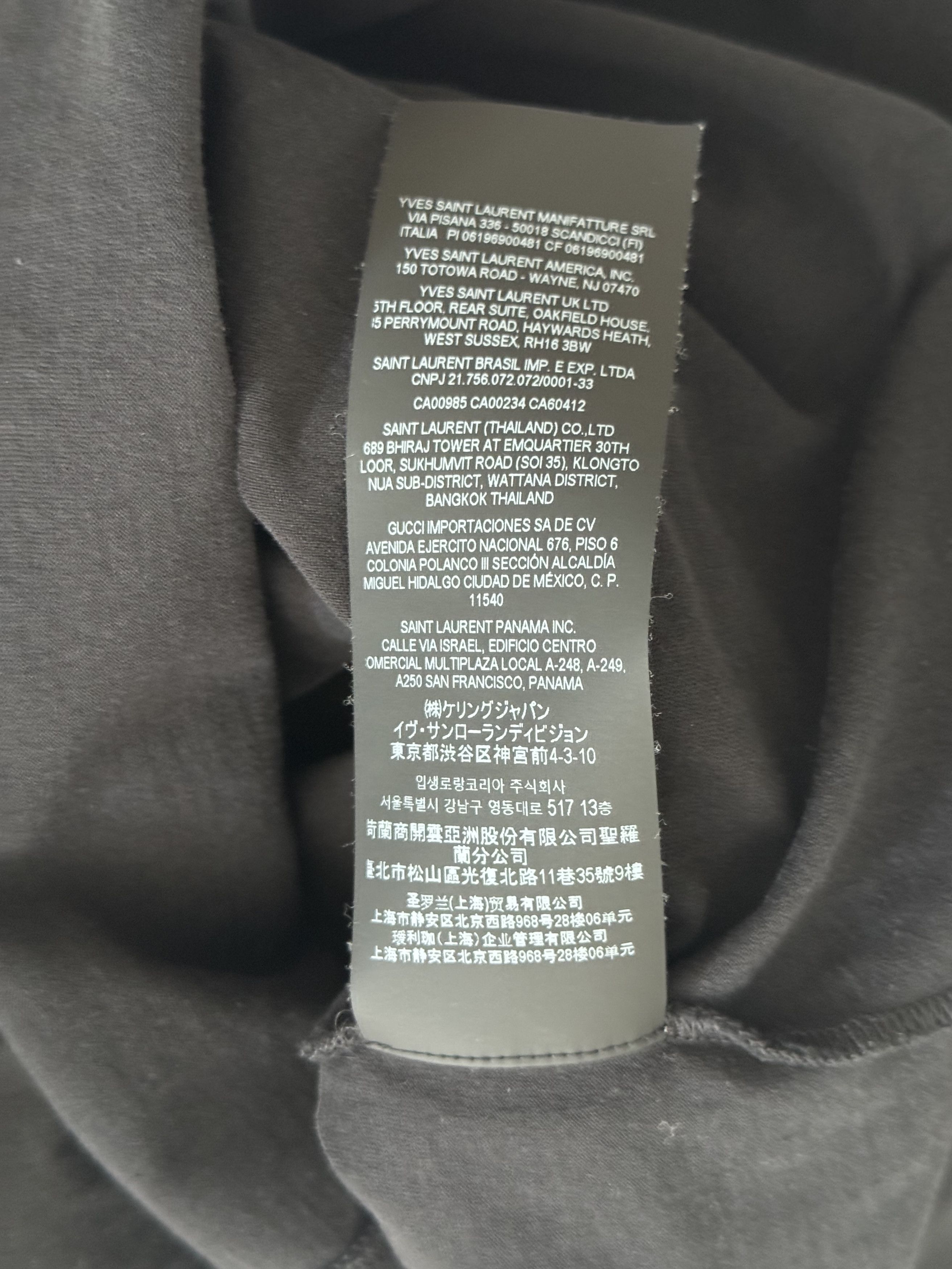 Saint Laurent Paris Saint Laurent Classic Logo Tee Size US XXL / EU 58 / 5 - 6 Thumbnail