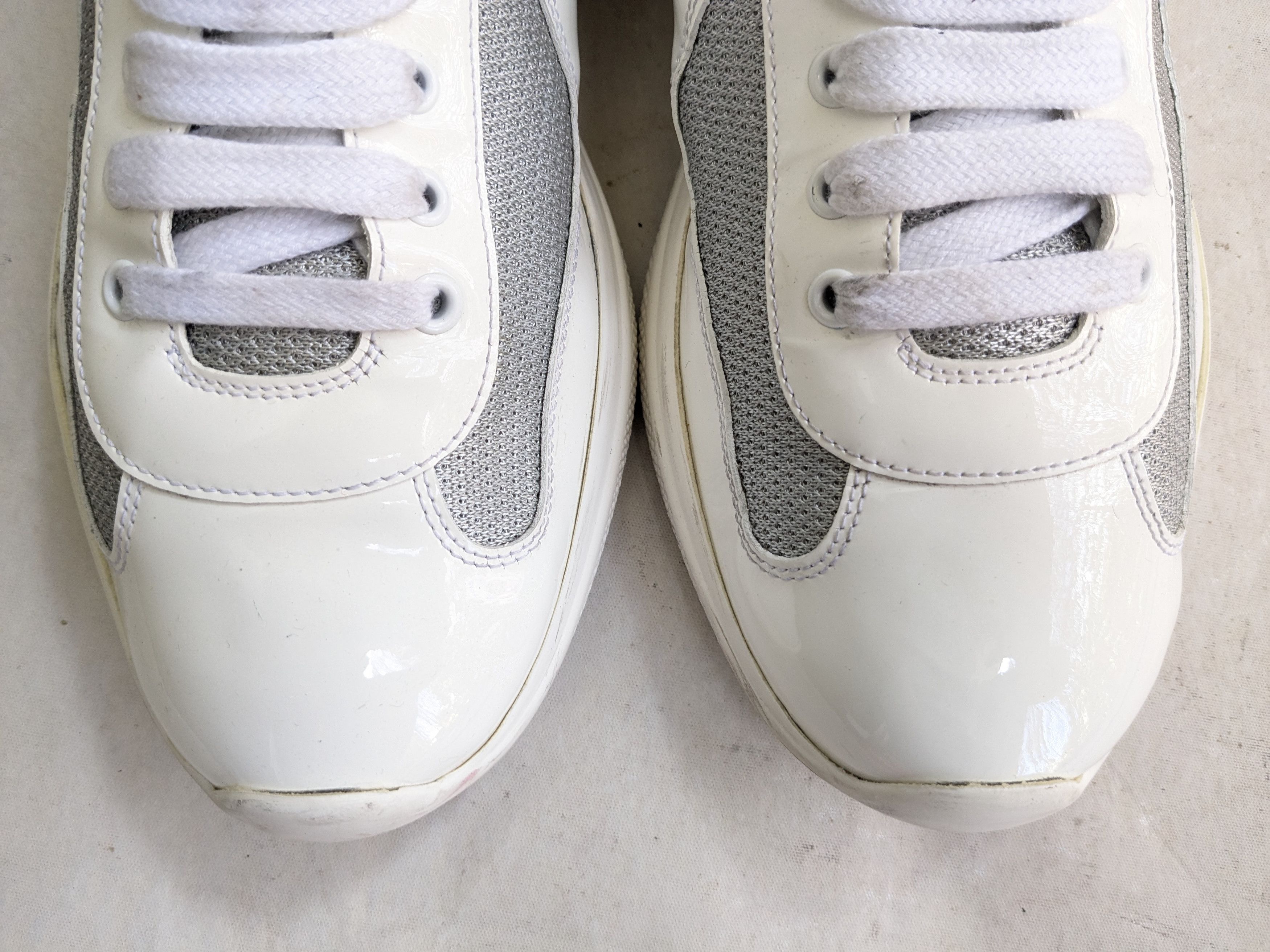 Prada Prada America's Cup White Patent Leather 11 Low Top Size US 11 / EU 44 - 6 Thumbnail