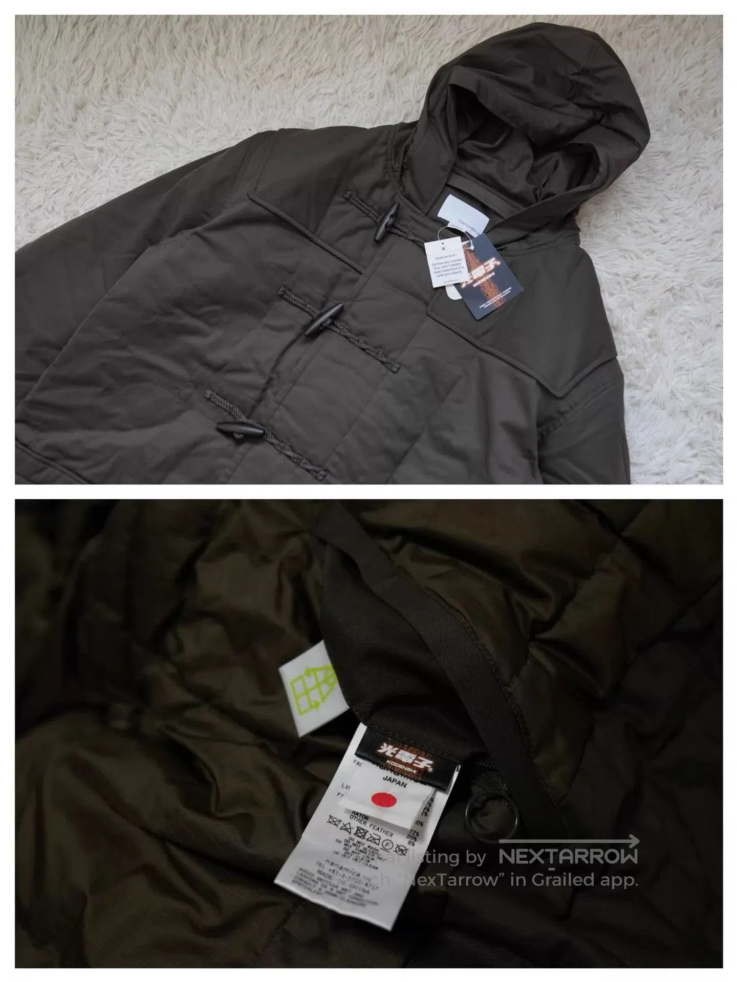 Nanamica Hooded Toggle-Front Long Heavy Coat. Size US M / EU 48-50 / 2 - 4 Thumbnail