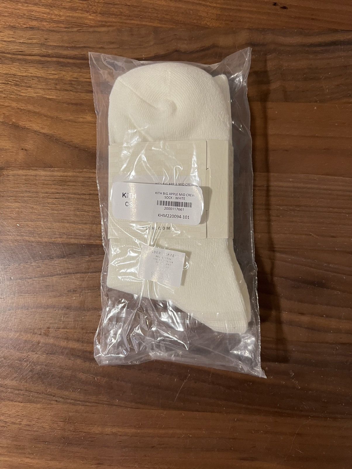 Kith Kith Big Apple Mid Crew Sock Socks White FW24 One Size NYC Size ONE SIZE - 5 Thumbnail
